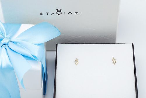 Złote kolczyki KZD5720 - Diament na Arena.pl