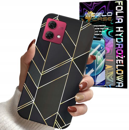 ETUI DO MOTOROLA EDGE 40 NEO - MARMUREK GEOMETRYCZNE WZOR KOBIET + FOLIA na Arena.pl
