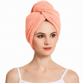 Ręcznik turban do włosów szybkoschnący mikrofibra guzik Aqua-Sport Turban