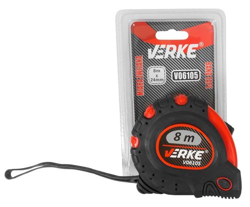 METRÓWKA RĘCZNA MIARKA METR ZWIJANY TAŚMA MIERNICZA MIARA ŻÓŁTA 8M na Arena.pl