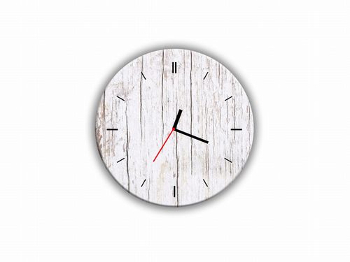 ZEGAR SZKLANY OKRĄGŁY - Białe deski na Arena.pl