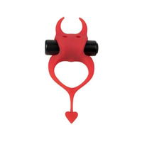 wibrujący pierścień devol cockring red adrien lastic