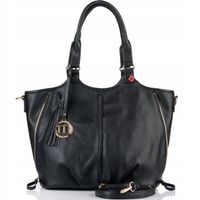 Torebka Damska KLASYCZNA SHOPPER MONNARI NA RAMIĘ Aktówka Czarna Premium