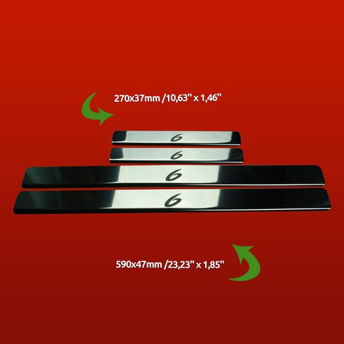 Listwa progowa MAZDA 6 MK2 Stal nierdzewna 304 połysk 4szt na Arena.pl