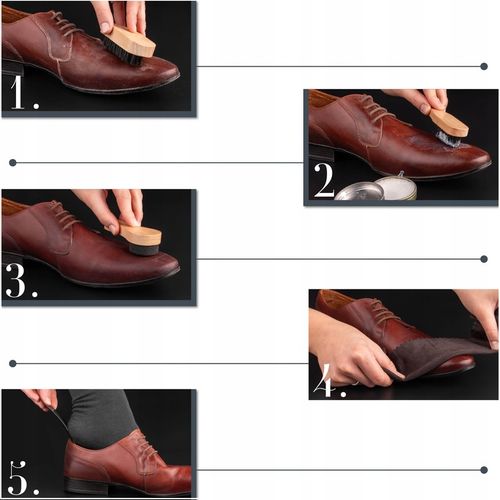 Zestaw do czyszczenia pielęgnacji butów czarna i bezbarwna pasta łyżka na Arena.pl