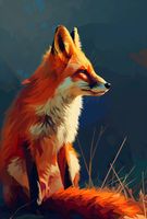 Plakat 67,5x100cm Spojrzenie Lisicy