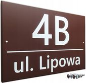 Tabliczka Adresowa BRĄZ MAT Duża - METALOWA - UV
