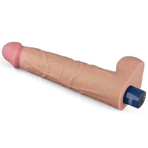 10.5" real softee rechargeable tpe vibrating dildo(flesh) na Arena.pl