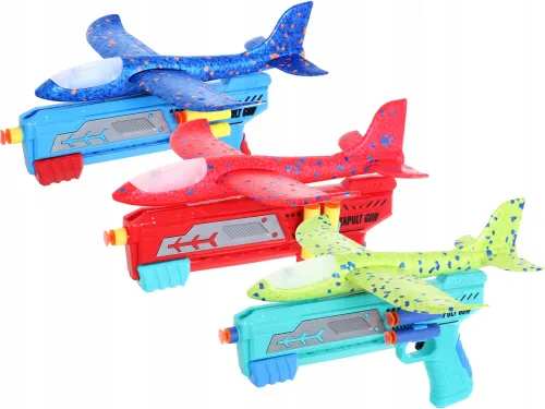 Wyrzutnia Samolotów Styropianowych PISTOLET NA STRZAŁKI SAMOLOTY Rzutki 2w1 na Arena.pl