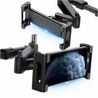 UCHWYT SAMOCHODOWY NA ZAGŁÓWEK SIEDZENIE NA TELEFONU TABLET REGULOWANY 360