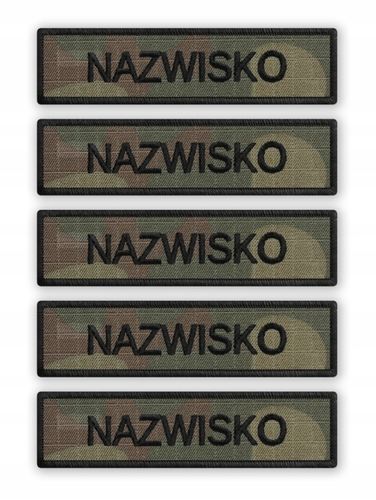 IMIENNIK WOJSKOWY NAZWISKO WOJSKOWE na mundur WZ2010 RZEP WYSOKA JAKOŚĆ x5 na Arena.pl