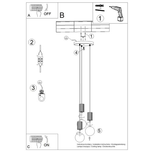 Lampa wisząca HALO 3P taupe na Arena.pl