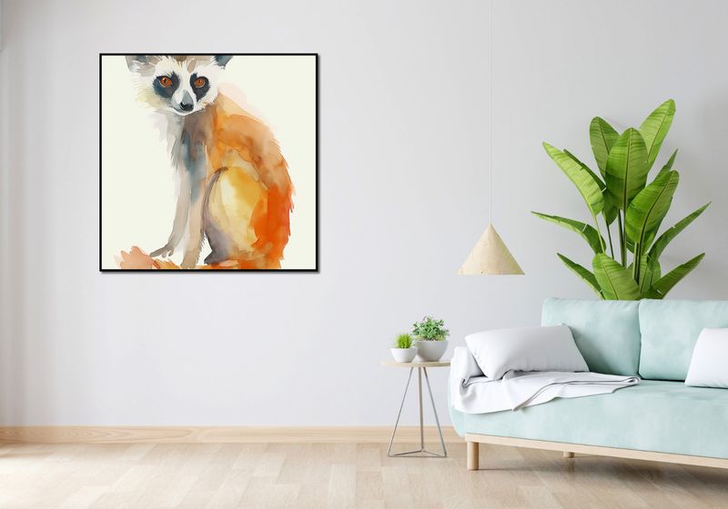 Plakat 100x100cm Lemurek zdjęcie 4