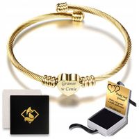 Bransoletka Damska Złota z Sercem Charm 585 Grawer Dla Mamy Dziewczyny