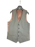RIVER ISLAND 58095Q5 KAMIZELKA garniturowa SZARY EU112R