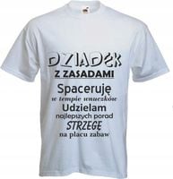 Koszulka z nadrukiem DZIADEK Z ZASADAMI PREZENT