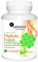 KWAS FOLIOWY L-metylofolian 600 mcg 100kap Aliness CIĄŻA Produkcja krwi