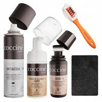 Zestaw do Pielęgnacji Butów do Zamszu Nubuku Czyszczenie Impregnacja Czarny