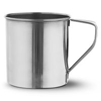 Kubek Stalowy Metalowy Garnuszek Turystyczny Piknikowy Wędkarski 450 ml