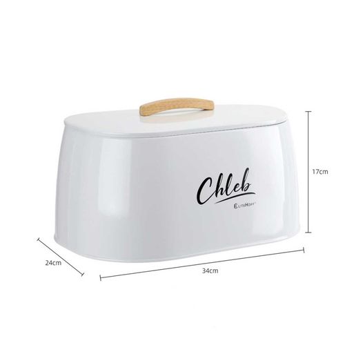 chlebak pojemnik stalowy na pieczywo e-6325 biały na Arena.pl
