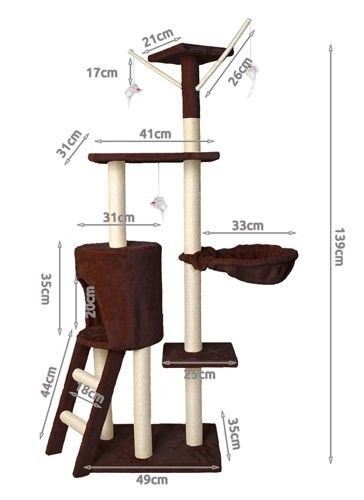 Drzewko dla kota 138cm brązowe na Arena.pl