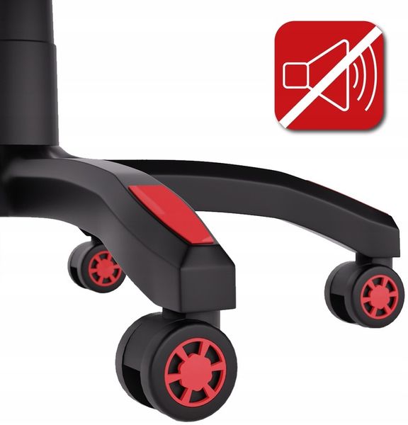 FOTEL GAMINGOWY CYBER CHAIRS X-POWER RED - BIUROWY zdjęcie 4