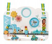 ADAM TOYS SENSORYCZNA TABLICA MANIPULACYJNA DLA DZIECKA SAMOCHODZIK PASTEL