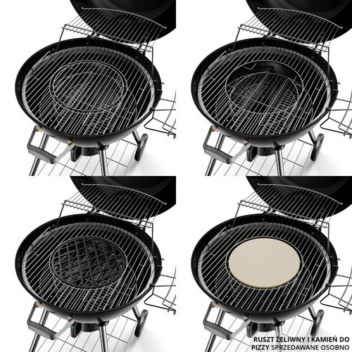 Gril ogrodowy węglowy KOLER EMBER C2 z termometrem duży okrągły popielnik na Arena.pl