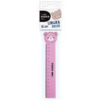 linijka z figurka 15cm zawieszka kidea - różowa