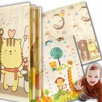 Mata piankowa XPE 200x180cm dwustronna edukacyjna dla dzieci SKŁADANA