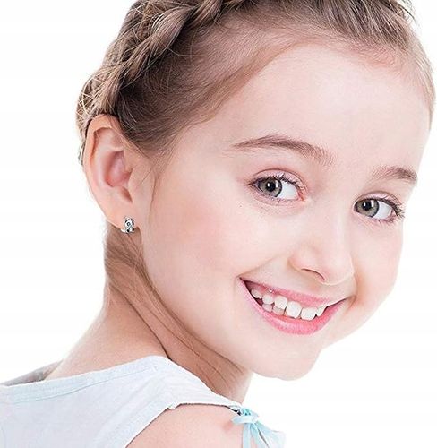 Srebrne kolczyki dla dziewczynki dzieci pandy srebro próba 925 na Arena.pl