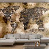 Fototapeta - Stara mapa świata 250x175