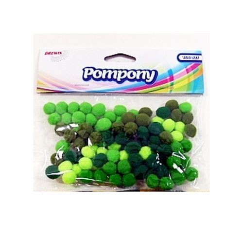 POMPONY 10MM BREWIS POM12 ODCIENIE ZIELONEGO na Arena.pl