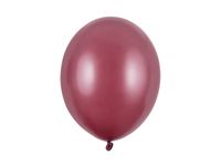Balony metallic bordowe strong, 30 cm 3 szt.