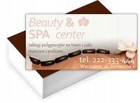 Wizytówki firmowe reklamowe 200szt BEAUTY&SPA gotowe projekty w cenie