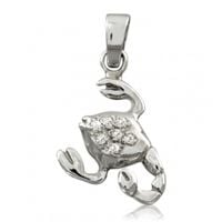 SREBRNY WISIOREK ZNAK ZODIAKU SKORPION PRÓBA SREBRA 925