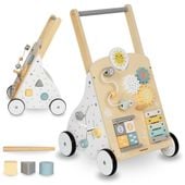 Chodzik edukacyjny Mamabrum 8w1 drewniany z regulacją rączki 58-66 cm