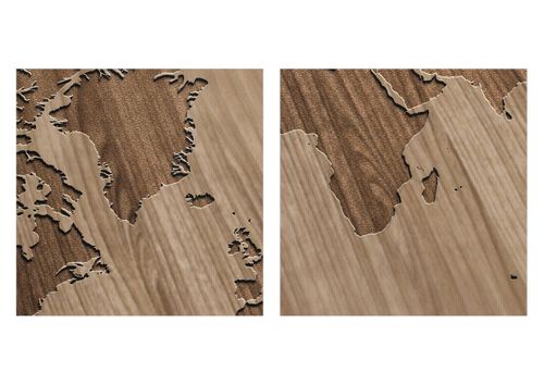 Obraz Na Płótnie - Mapa Kontynent - 150X100 Cm - Ea150X100-3042 na Arena.pl