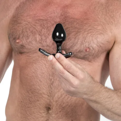 perfect fit strap-on plug small black - anatomiczny model z mocowaniem na Arena.pl