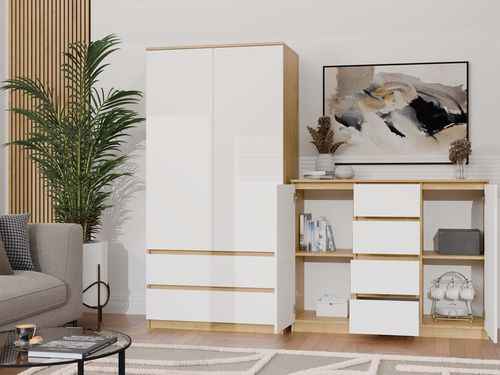 Komoda Malwa 2D4S 120 DĄB ARTISAN BIEL na Arena.pl