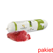 6 x BIO wołowina 75% z marchewką podwójne rolki 2x400g karma dla psa