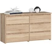 Komoda do salonu CL 100 cm 6 szuflad mała - dąb sonoma