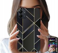 ETUI DO XIAOMI REDMI 13C 4G - ZŁOTE RAMKI, ELEGANCKIE WZORY + SZKŁO