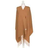 gładki szalik camelowy z frędzlami - peterson