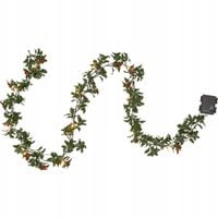 Szwedzka girlanda świąteczna LED na baterie HOLLY