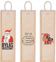 SKRZYNKA NA WINO prezent Mikołajki Święta nadrukdd