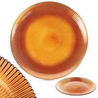 Talerz Bursztynowy Obiadowy Płytki Płaski na Obiad Przekąski Patera 28 cm