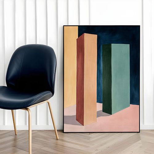 Plakat kompozycja geometryczna w ramce 30x40 cm w czarnej ramie na Arena.pl