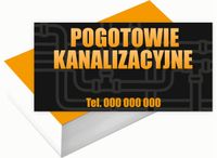 Wizytówki firmowe Foliowane 1000szt dużo wzorów POGOTOWIE KANALIZACYJNE