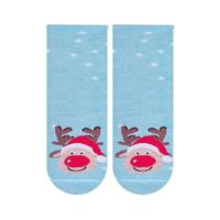 SKARPETKI NIEMOWLĘCE COTTON CANDY 138 14-16 jasny różowy/renifer 128